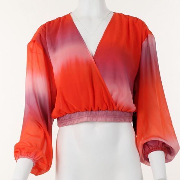 Guess Marina Faux-Wrap Crop Top - Picture 2 of 5